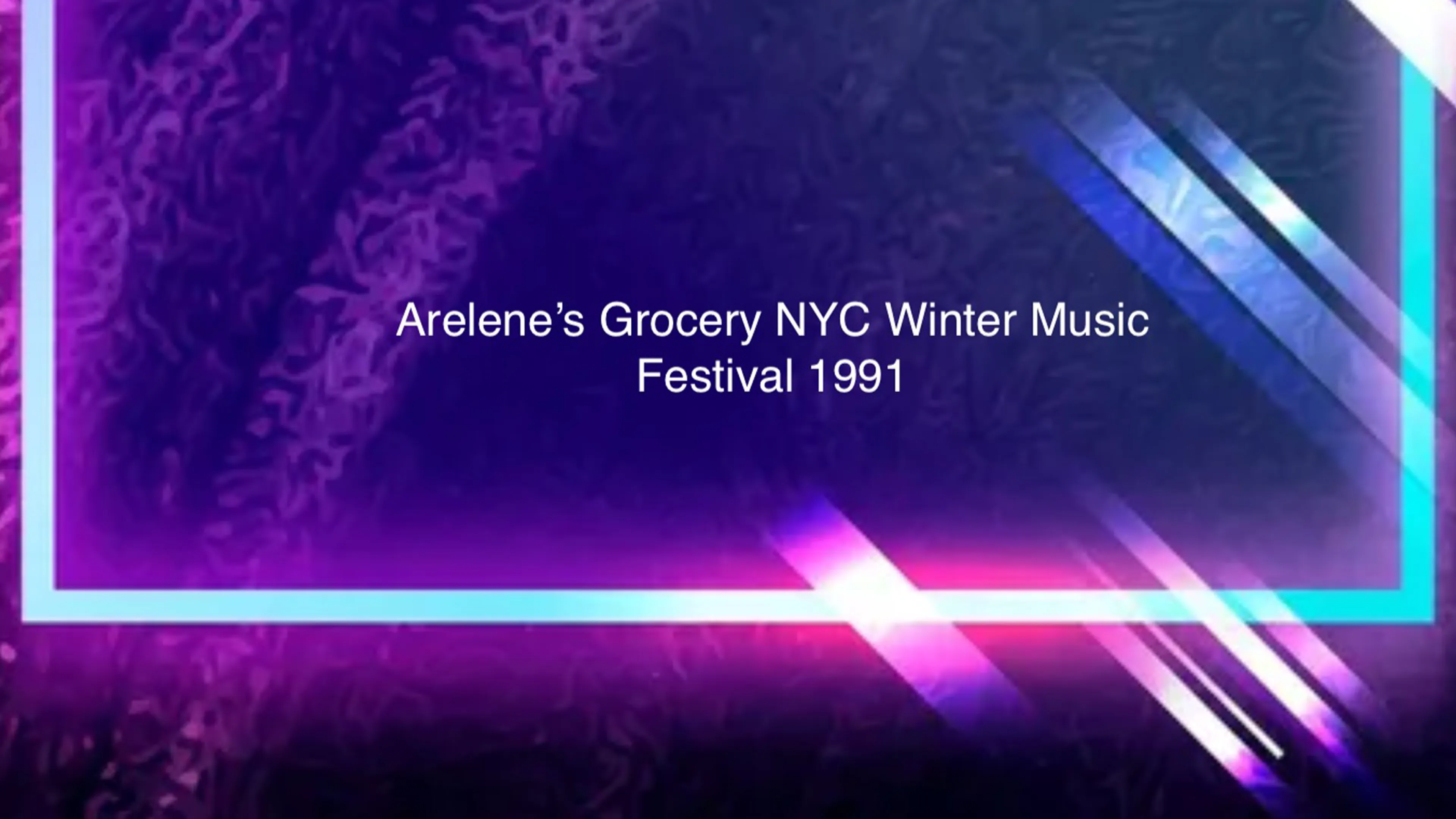 Arlene's Grocery NYC Music Winter Festival 1991 poster